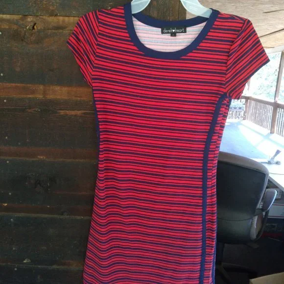 Girls size small teen dress red and blue - Picture 1 of 4